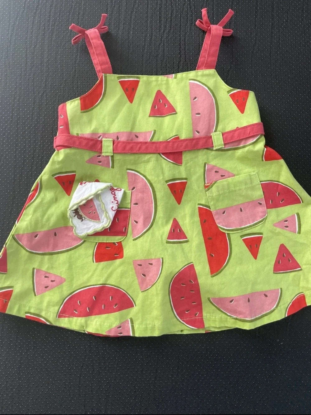 Gymboree Pink & Lime Watermelon Print Romper